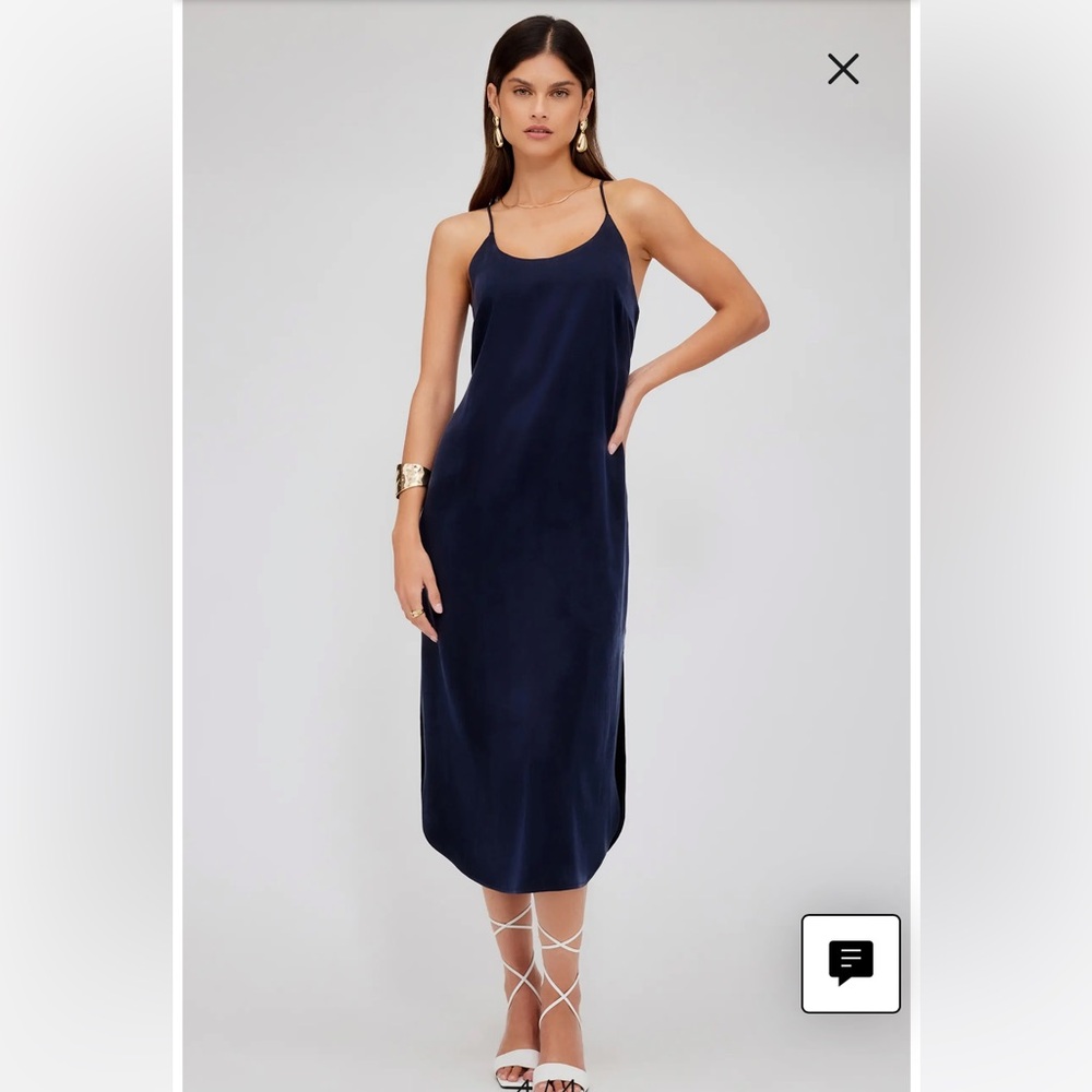 Fifteen Twenty MIDI RACERBACK DRESS in navy XS